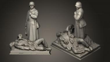 Military figurines Kriegerdenkmal9 3d model